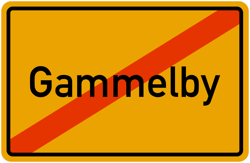 Ortsschild Gammelby