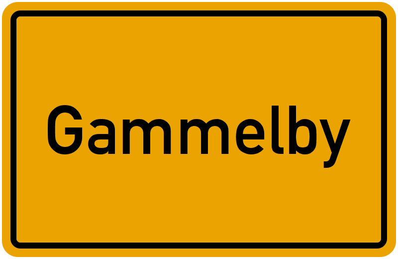 Ortsschild Gammelby