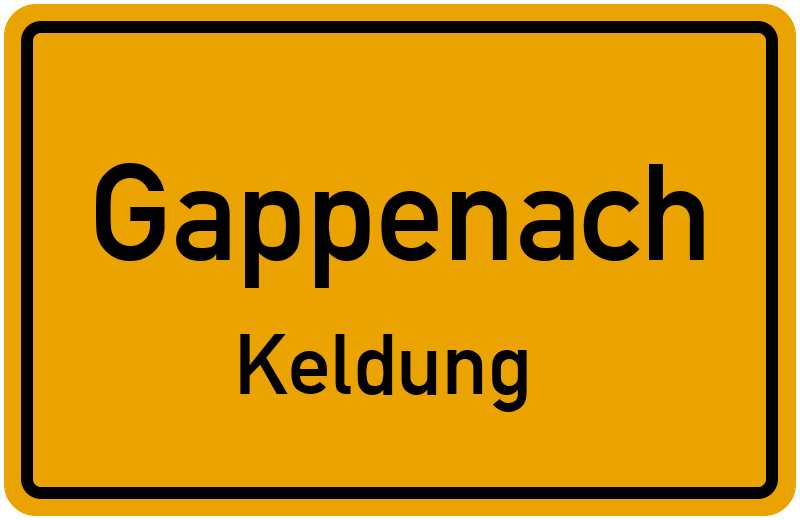 Ortsschild Gappenach