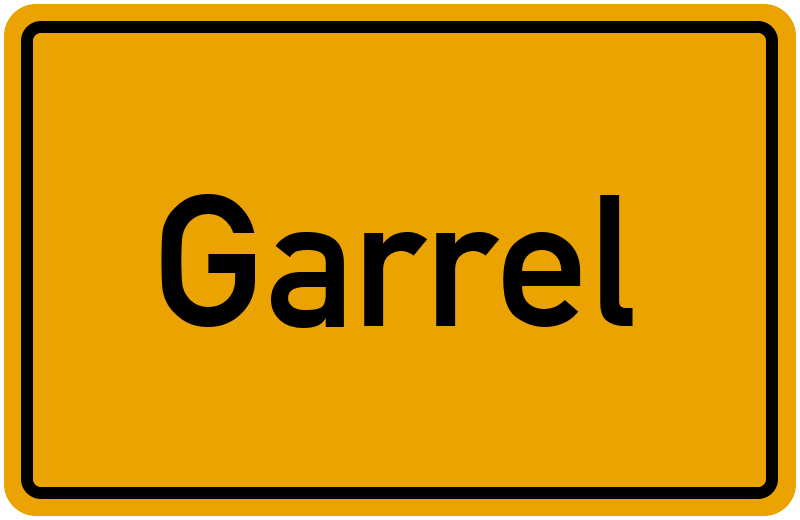 Ortsschild Garrel