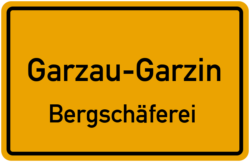 Ortsschild Garzau-Garzin