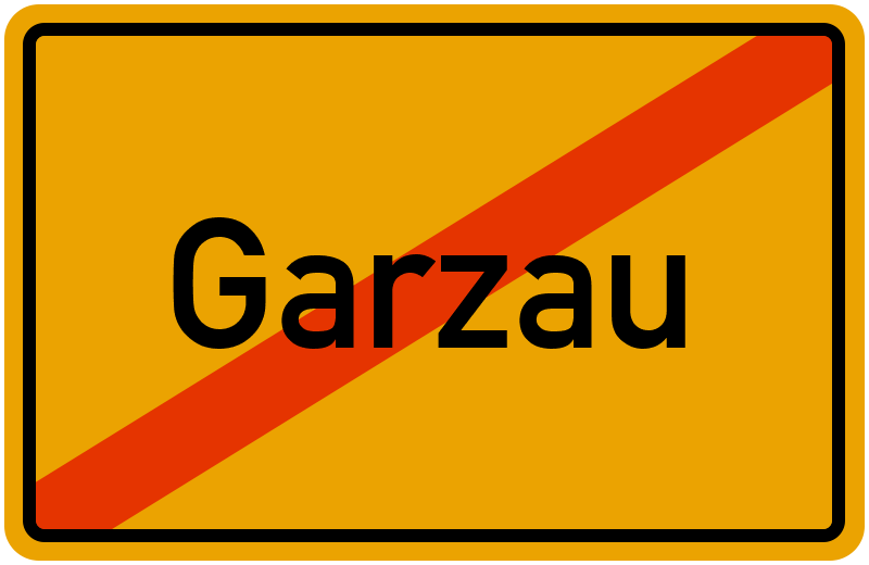 Ortsschild Garzau