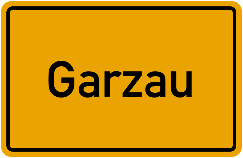 Ortsschild Garzau