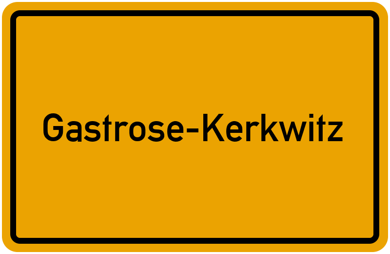 Ortsschild Gastrose-Kerkwitz