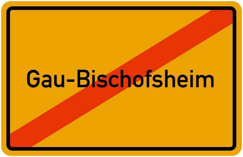 Ortsschild Gau-Bischofsheim