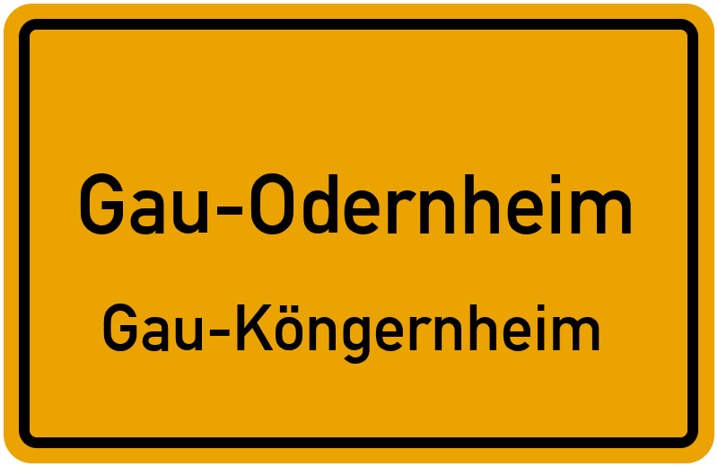 Ortsschild Gau-Odernheim