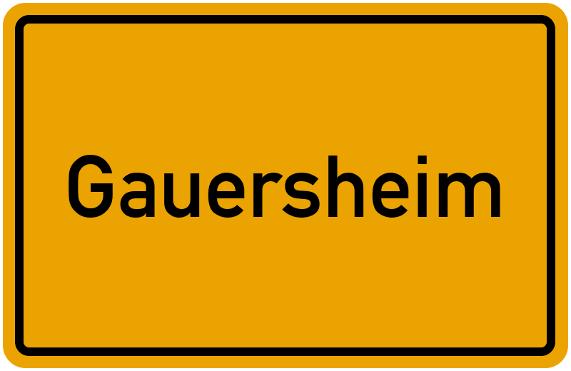 Ortsschild Gauersheim