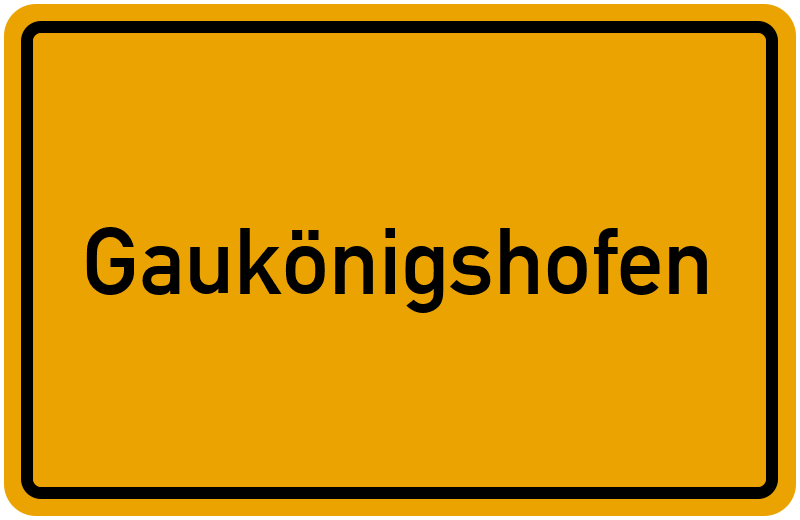 Ortsschild Gaukönigshofen