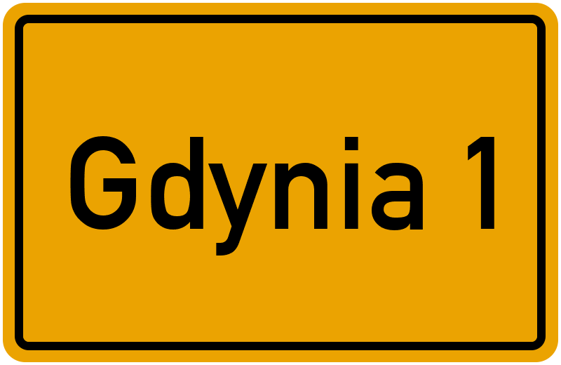 Ortsschild Gdynia 1