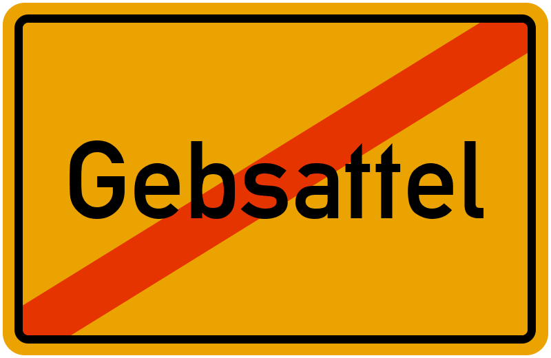 Ortsschild Gebsattel