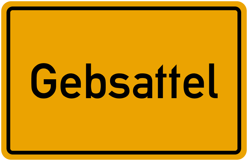 Ortsschild Gebsattel