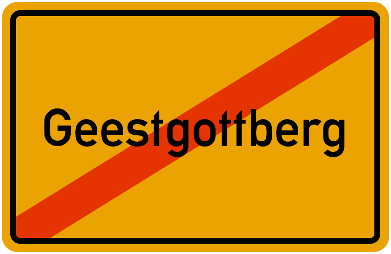 Ortsschild Geestgottberg