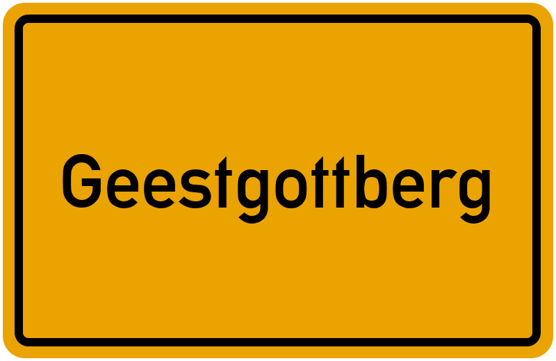 Ortsschild Geestgottberg