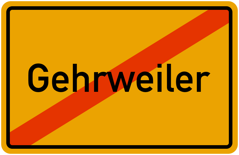Ortsschild Gehrweiler