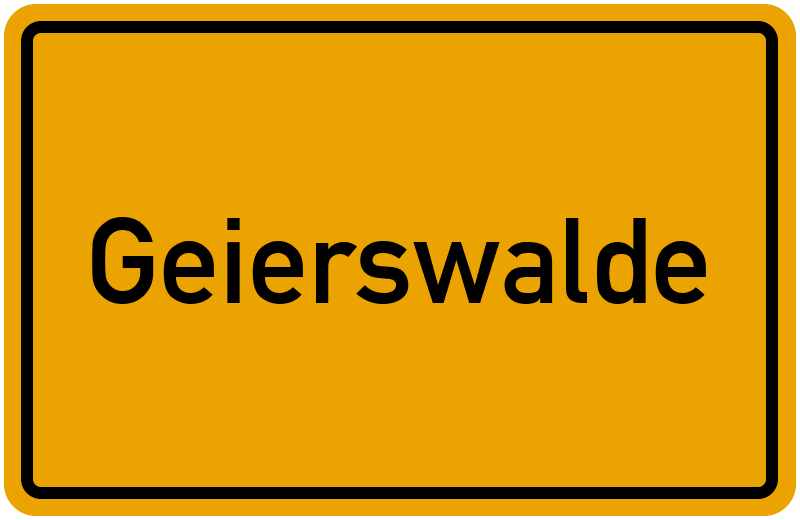 Ortsschild Geierswalde