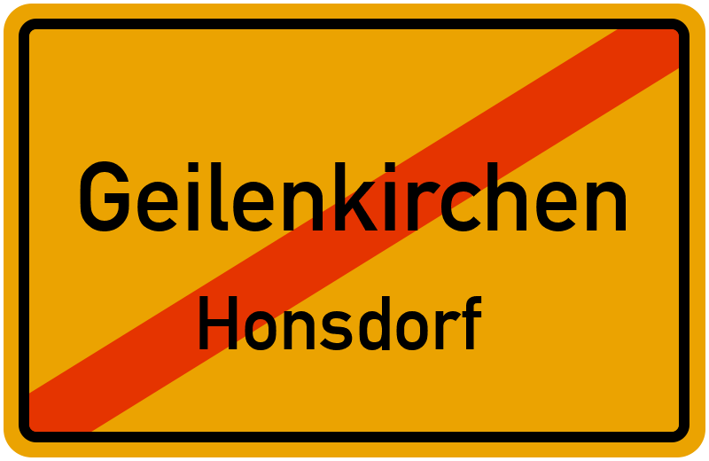 Ortsschild Geilenkirchen