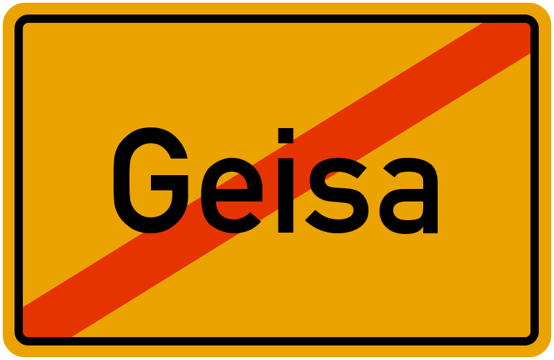 Ortsschild Geisa