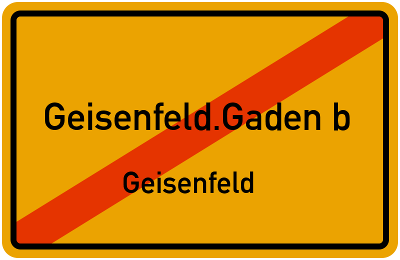 Ortsschild Geisenfeld.Gaden b