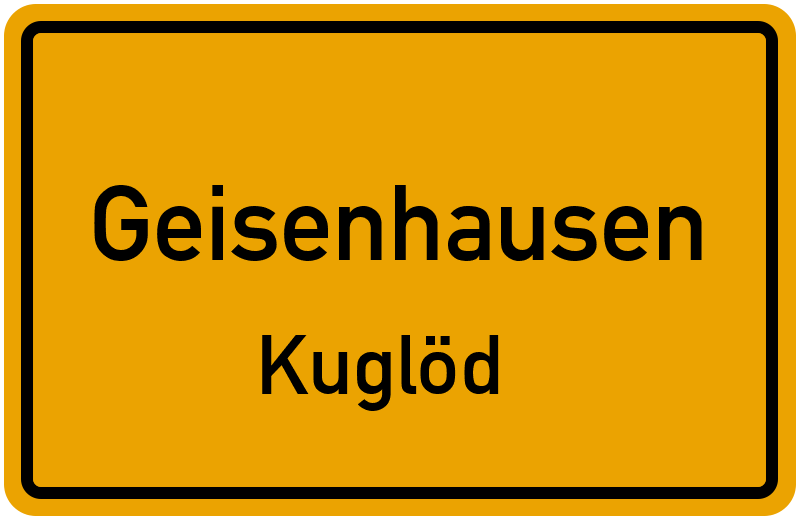 Ortsschild Geisenhausen
