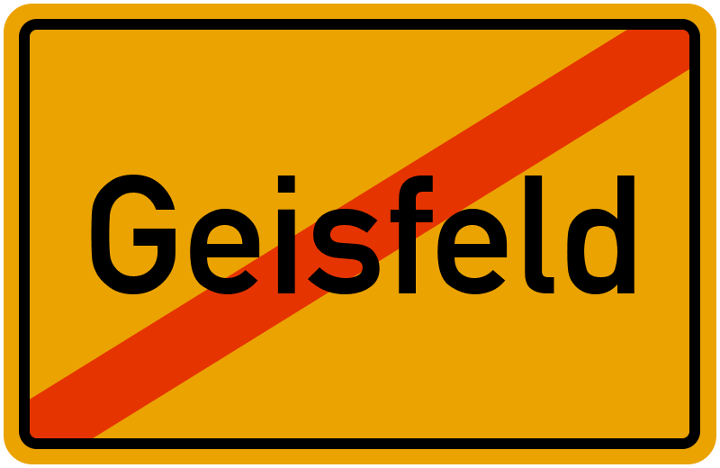 Ortsschild Geisfeld