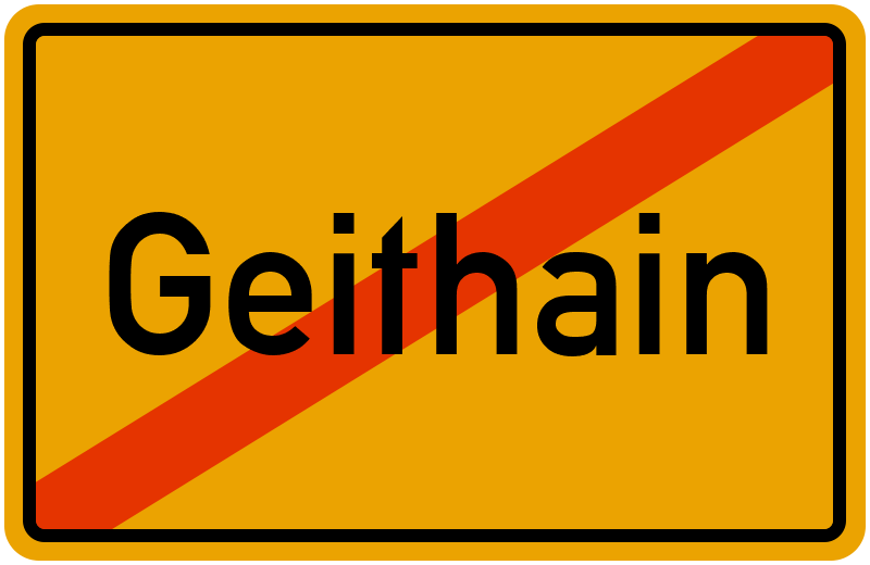 Ortsschild Geithain