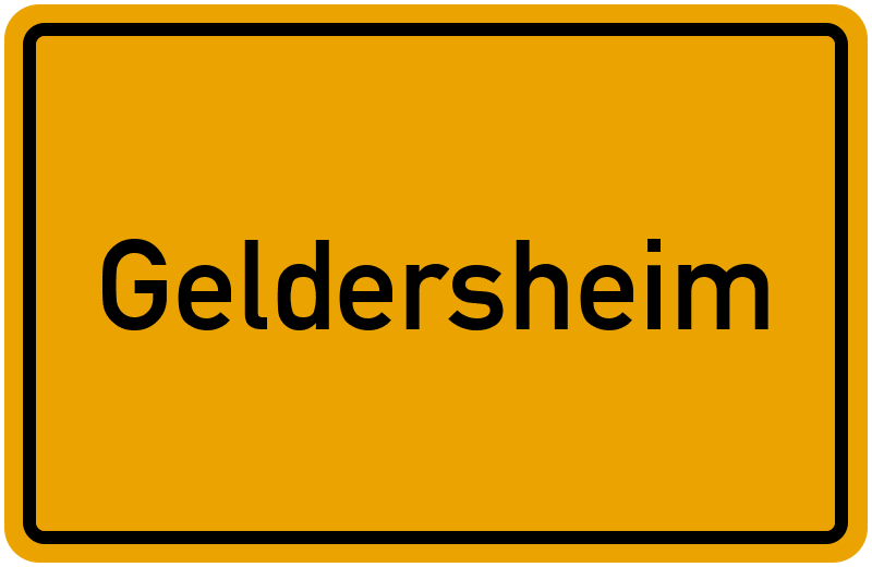 Ortsschild Geldersheim