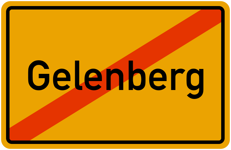 Ortsschild Gelenberg