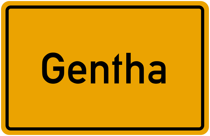 Ortsschild Gentha