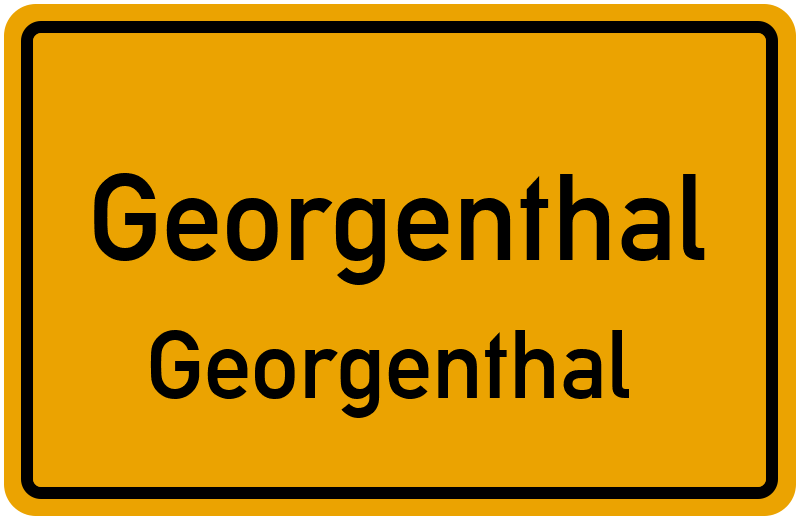 Ortsschild Georgenthal
