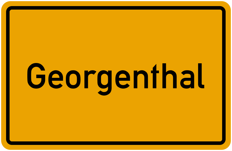 Ortsschild Georgenthal