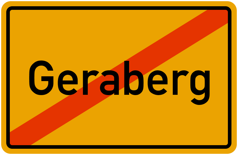 Ortsschild Geraberg