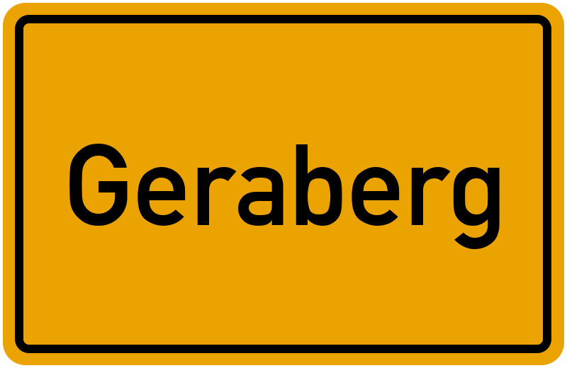 Ortsschild Geraberg