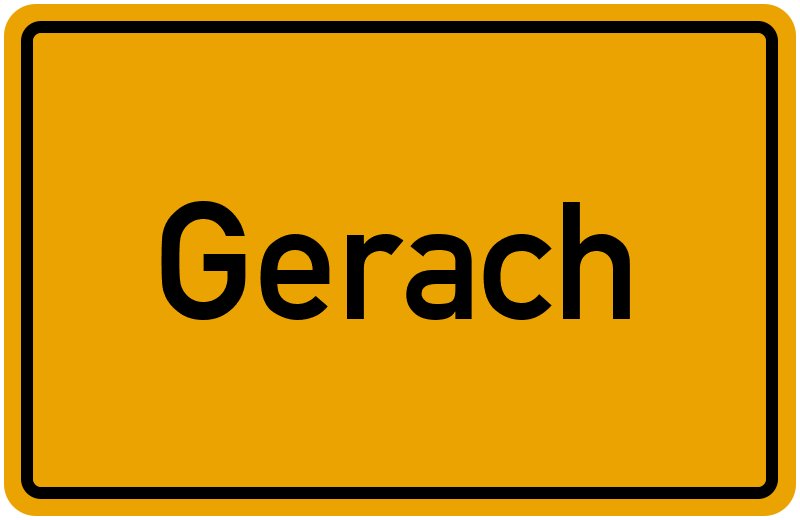 Ortsschild Gerach