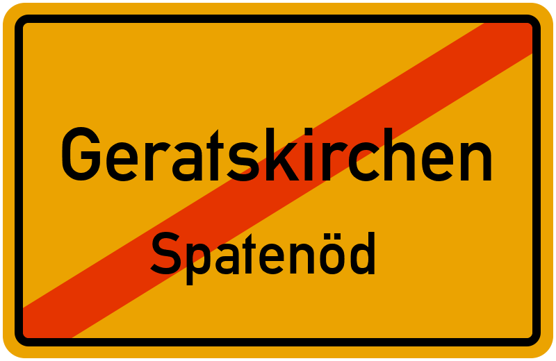 Ortsschild Geratskirchen