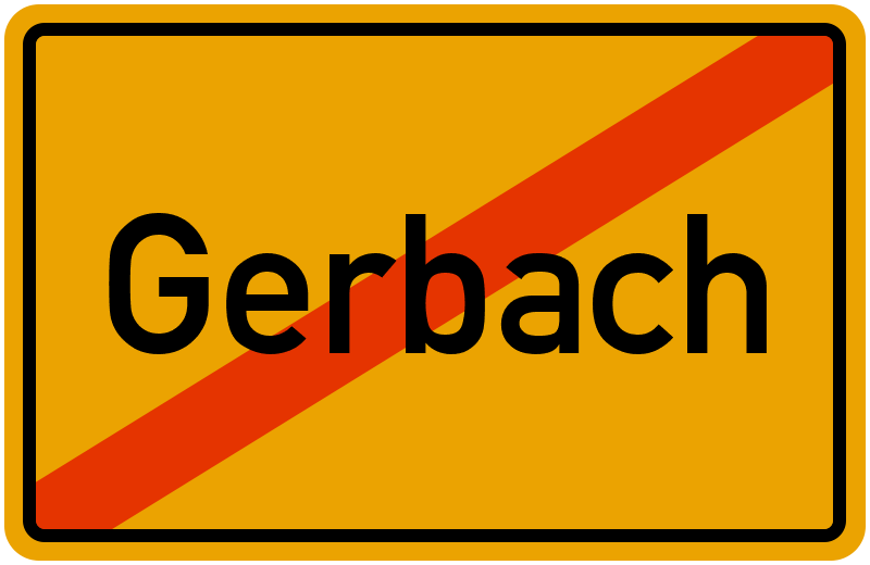 Ortsschild Gerbach