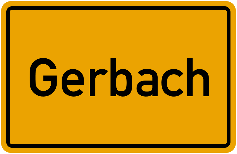 Ortsschild Gerbach