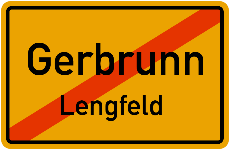 Ortsschild Gerbrunn