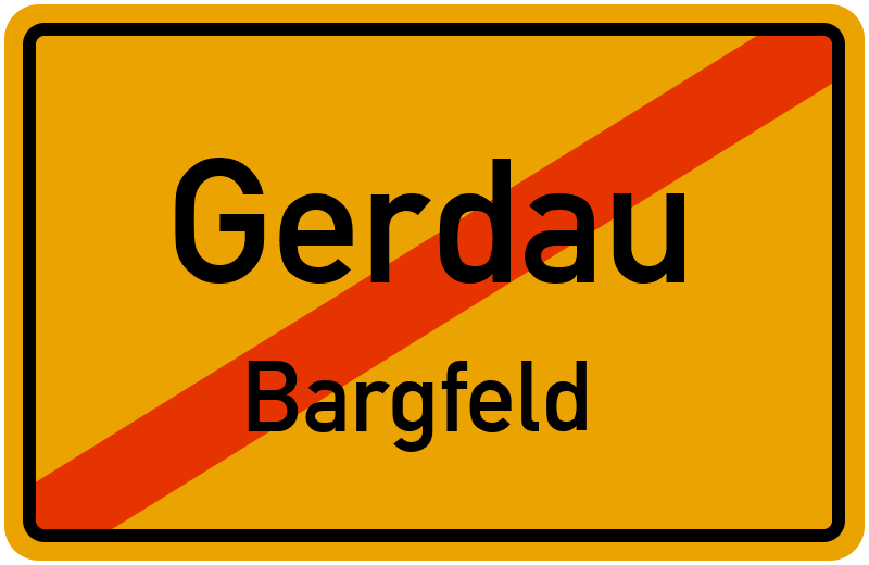 Ortsschild Gerdau