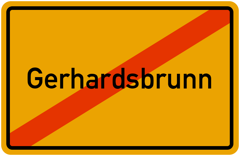Ortsschild Gerhardsbrunn