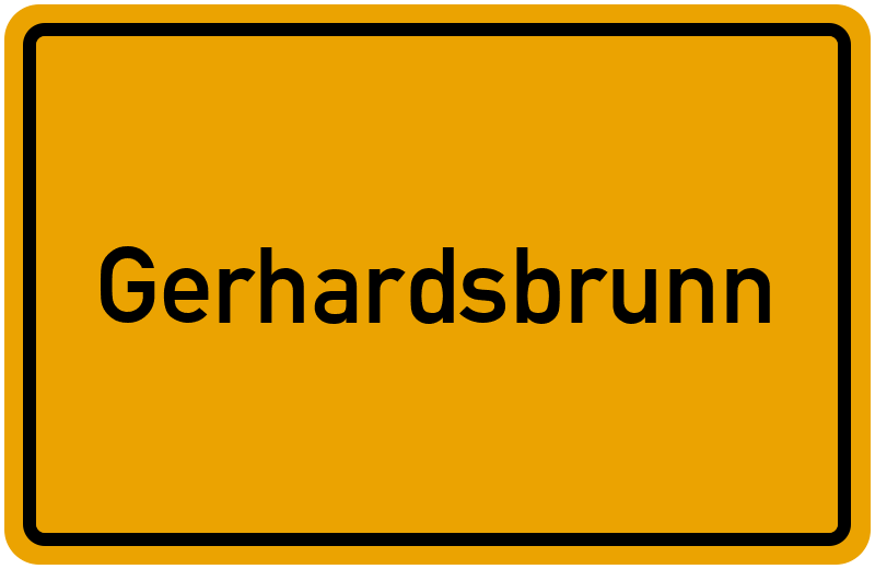 Ortsschild Gerhardsbrunn