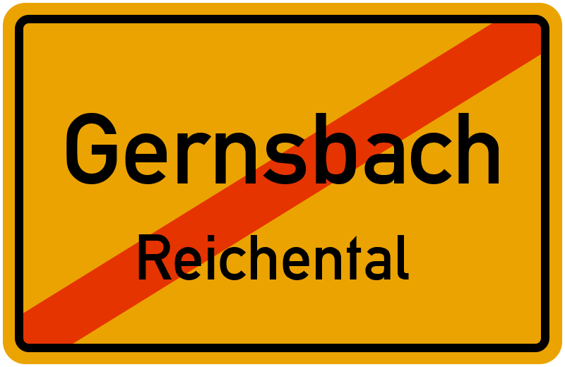 Ortsschild Gernsbach