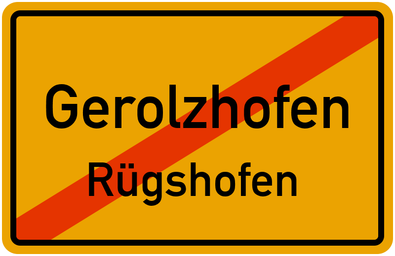 Ortsschild Gerolzhofen