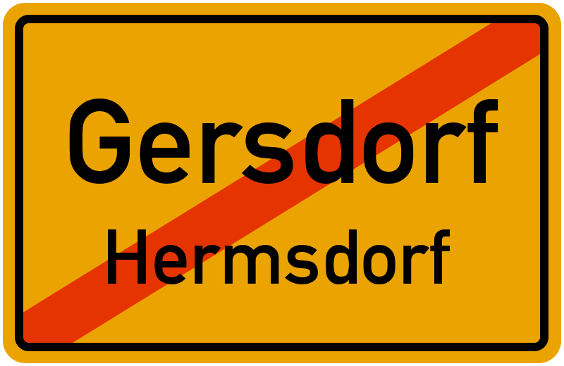 Ortsschild Gersdorf