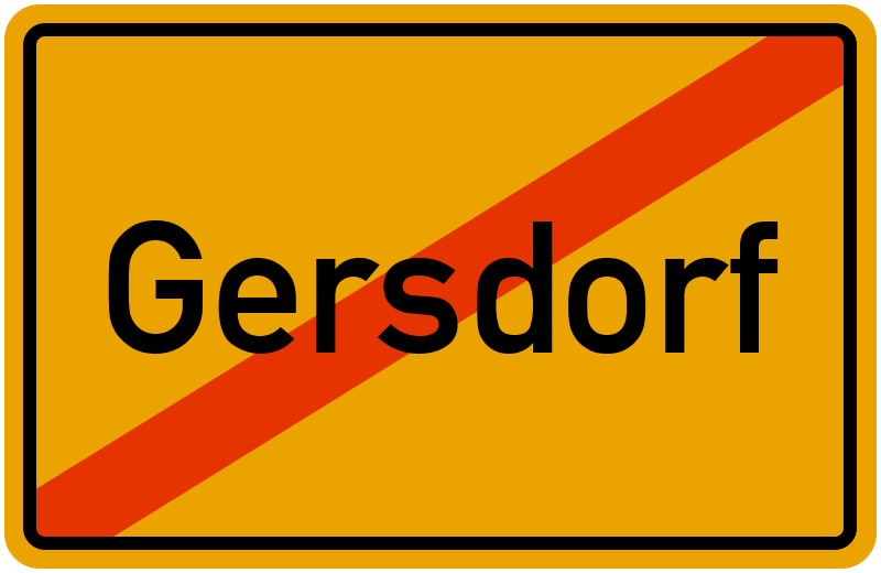 Ortsschild Gersdorf