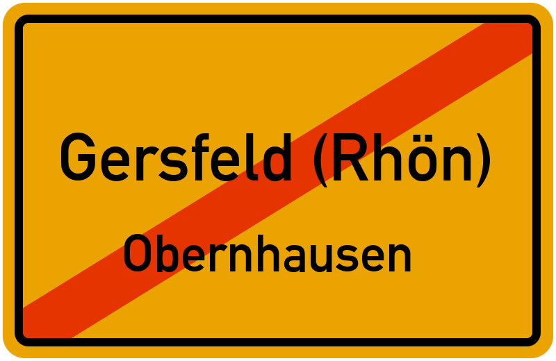 Ortsschild Gersfeld (Rhön)