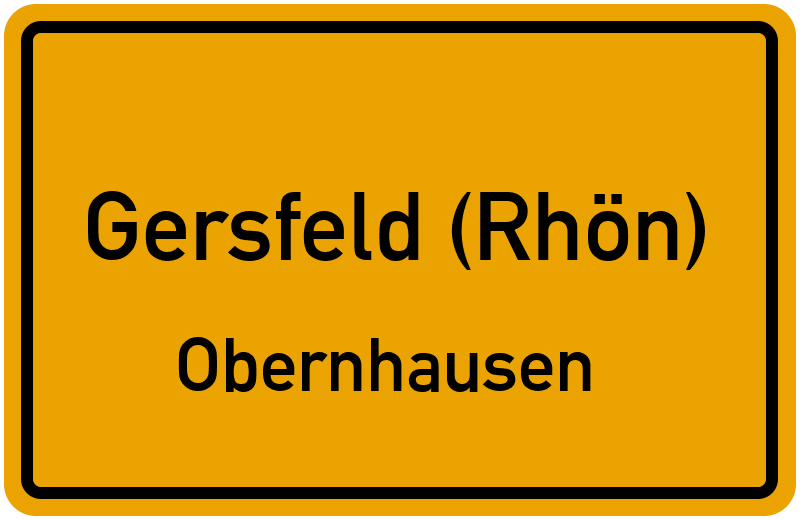 Ortsschild Gersfeld (Rhön)