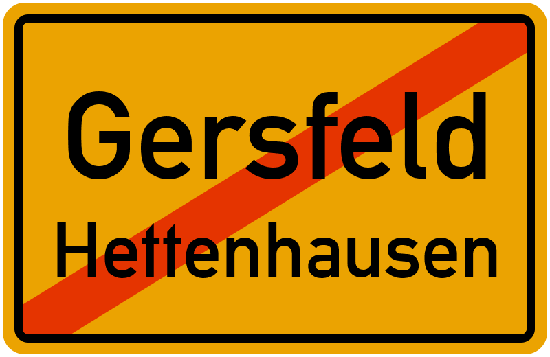 Ortsschild Gersfeld