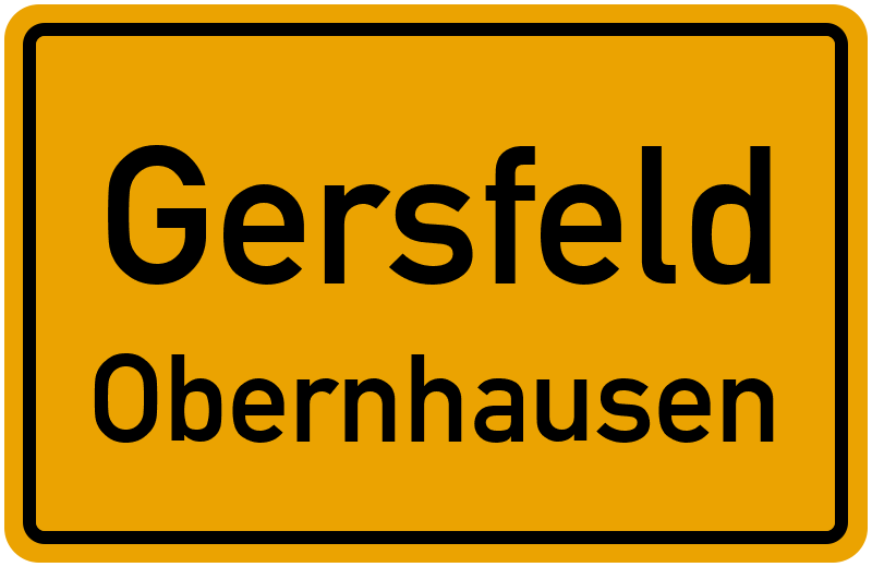 Ortsschild Gersfeld
