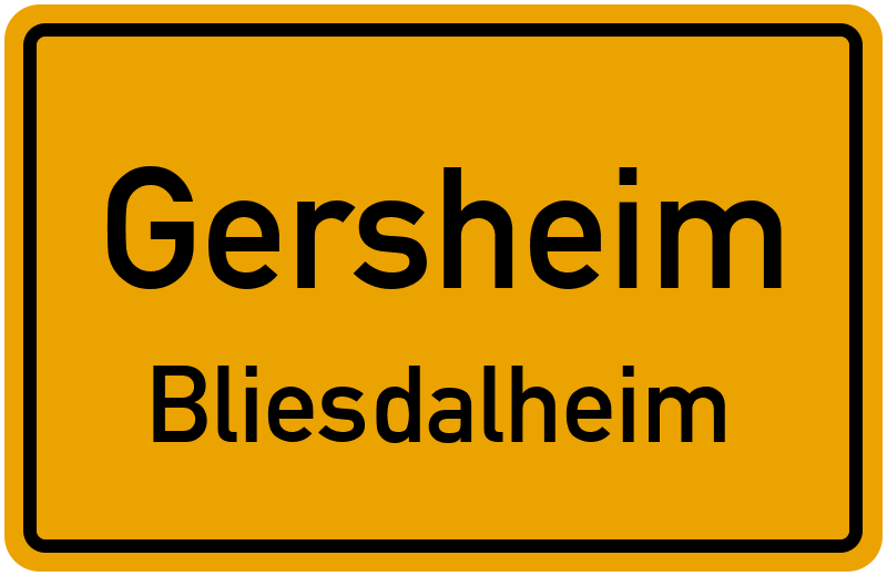 Ortsschild Gersheim