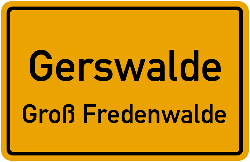 Ortsschild Gerswalde